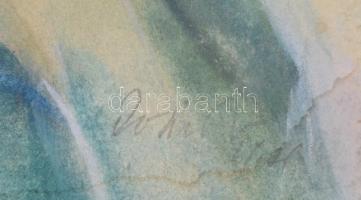 Iványi Ödön (1918-1985): Hegycsúcs. Akvarell, papír, jelzett, kis beszakadásokkal, 43x60 cm