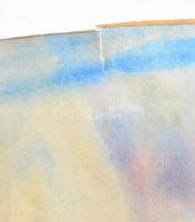 Iványi Ödön (1918-1985): Hegycsúcs. Akvarell, papír, jelzett, kis beszakadásokkal, 43x60 cm