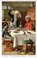 Der Rattenfänger von Hameln. Brüder Grimm / Rat-Catcher of Hamelin. Brothers Grimm folk fairy tale art postcard. Uvachrom Nr. 4388. Serie 242. s: O. Herrfurth