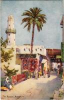 Aswan, Assuan; The Bazaar. Banks of The Nile Series No. 11. s: Ella Du Cane