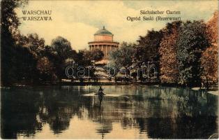 1916 Warszawa, Warschau, Warsaw; Ogród Saski (Rezerwuar) / Säschsischer Garten / park, garden