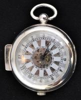 Heritage collection Seine mechanikus, ezüstözött gyűjtői zsebóra, eredeti dobozában, leírással, újszerű állapotban. Működik. / Mechanic pocket watch