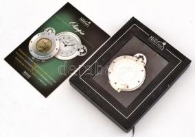Heritage collection Olimpia mechanikus, ezüstözött gyűjtői zsebóra, eredeti dobozában, leírással, új...