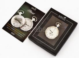 Heritage collection Blériot mechanikus, ezüstözött gyűjtői zsebóra, eredeti dobozában, leírással, új...