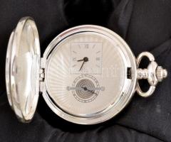 Heritage collection Metropolis mechanikus, ezüstözött gyűjtői zsebóra, eredeti dobozában, leírással,...