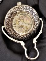 Heritage collection mechanikus, ezüstözött gyűjtői zsebóra, eredeti dobozában, óralánccal, újszerű á...