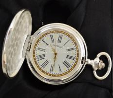 Heritage collection Imperial mechanikus, ezüstözött gyűjtői zsebóra, eredeti dobozában, újszerű álla...