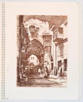 Zádor István 7 darab eredeti rézkarca Jeruzsálemről. Számozott album. Szolnok, 1995. Viktoria Kft. 1...