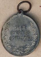 Ausztria Cca 1800-as évek vége ezüstözött Zn díjérem "Dem besten Schützen-Legjobb lövész" T:2