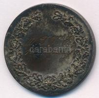 1927. "III. T.V.E. 1927 aug" ezüstözött Br tenisz emlékérem (36mm) T:2 erősen kopott ezüst...