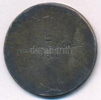 1940. "Magyar Országos Lawn Tennis Szövetség 1907-1932 / III. Csapatbajnokság 1940" ezüstö...