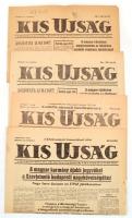 1956 Kis Újság 4 száma: 1956. nov. 1. (2 db), 2-3. A Független Kisgazda, Földmunkás és Polgári Párt politikai napilapja.