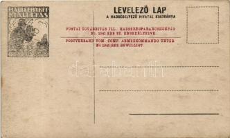 66/II. Zlj. Grausz Sándor fődhgy. Gyalogsági ágyú. Hadifénykép Kiállítás A Hadsegélyező Hivatal kiad...