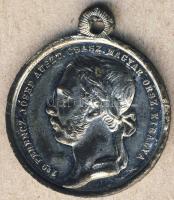 Cca 1800-as évek vége "Ferenc József-Éljen! Ki célunkat találja!" ezüstözött Zn lövész díjérem T:2+