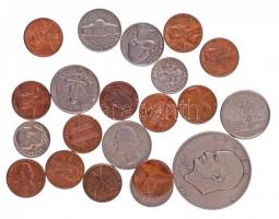 Amerikai Egyesült Államok 1964-2006. 21db-os fémpénz tétel, 14xklf címlet illetve évszám T:vegyes USA 1964-2006. 21pcs of coins, 14xdiff denomination or year of issue C:mixed