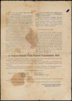 1956 Magyarország népe! Magyar Dolgozók Pártjának központi vezetőségének röplapja, benne az 1956. ok...