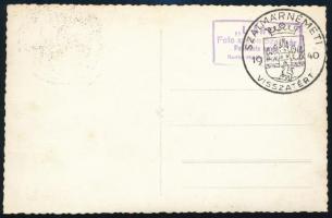 cca 1940 Katonai csoportkép, fotólap, hátulján "Szatmárnémeti visszatért - 1940" bélyegzés...