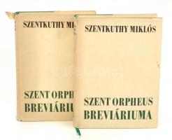 Szentkuthy Miklós: Szent Orpheus Breviáriuma I-II.. Bp., 1973. Magvető. Egészvászon kötésben, papír védőborítóval.