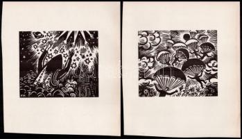 Frans Masereel (1889-1972): 6 db fametszet, papír, jelzett a metszeten, 11x13 cm