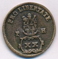 1705. XX Poltura "II. Rákóczi Ferenc" öntvény fém replika T:2