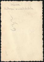 cca 1930-1940 Kassa, Rákóczi-emléktábla, hátoldalon feliratozott fotó, 9×6 cm