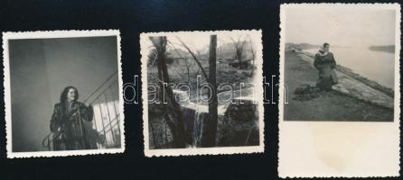 1955 Sztálinváros (Dunaújváros), városképek, 12 db fotó, 6×6  és 6×9 cm