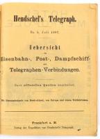 1897 No. 5. Hendschel's Telegraph. (Grosse Ausgabe.) Eisenbahn-, Post- und Dampfschiff Courbuch...