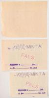 1849. 3P "krajczáros jegy" (3x), "KEFE-MINTA FALS" felülbélyegzéssel (2x), hamis...