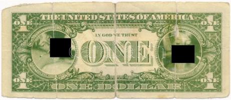 Amerikai Egyesült Államok 1969. 1$ "pornó" T:III- ragasztott
USA 1969. 1 Dollar "por...