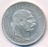 1907KB 5K Ag "Ferenc József koronázásának 40. évfordulója" utánveret, "FERT" per...