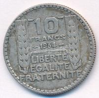 Franciaország 1934. 10Fr Ag T:2-,3 France 1934. 10 Francs Ag C:VF,F Krause KM#878