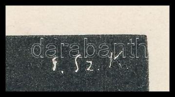 Gáborjáni Szabó Kálmán (1897-1955): Rivaldafényben, fametszet, papír, jelzett a dúcon, paszpartuban,...