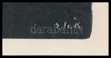 Gáborjáni Szabó Kálmán (1897-1955): Ölelés fametszet, papír, jelzett a dúcon, paszpartuban, 22x16 cm