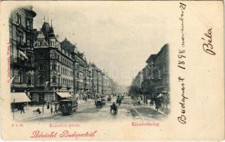 1898 Budapest VII. Erzsébet körút, villamos  (EK)