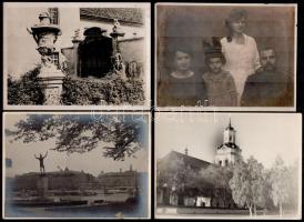 16 db fotólap és fotó: tájak, templomok