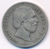 Hollandia 1863. 1G Ag III. Vilmos T:2- Netherlands 1863. 1 Gulden Ag William III C:VF Krause KM#93