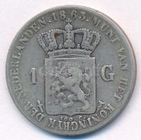 Hollandia 1863. 1G Ag "III. Vilmos" T:2-
Netherlands 1863. 1 Gulden Ag "William III&...