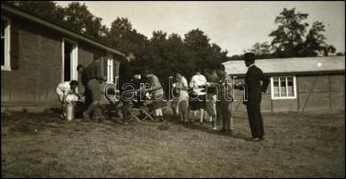 cca 1940-1950 Balatonon, főleg Balatonlellén készült 14 db fotónegatív, 7×12 cm