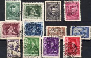 1927-1935. Pázmány sor + 3-3 bélyeg az 1927 Repülő és a Rákóczi sorokból