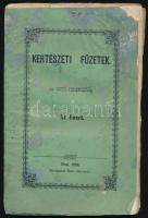 Entz Ferenc: Kertészeti füzetek. XI. füzet. Pest, 1858, Herz János, 128 p. Kiadói papírkötésben, foltos, kijáró lapokkal.