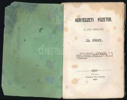 Entz Ferenc: Kertészeti füzetek. XI. füzet. Pest, 1858, Herz János, 128 p. Kiadói papírkötésben, fol...