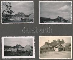 cca 1940-1950 Füleki vár és környéke, 4 db albumlapra ragasztott fotó, 6×9 cm