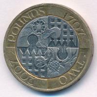 Nagy-Britannia 2007. 2P Cu-Ni "1707-2007 / II. Erzsébet", peremén "United Into One Ki...
