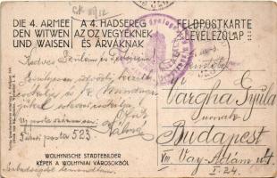 1917 Képek a Wolhyniai városokból. A 4. Hadsereg az özvegyeknek és árváknak / Wolhynische Städtebild...