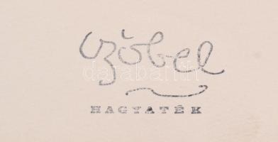 Czóbel Béla (1883-1976): Vitorlások. Rézkarc, papír,  Czóbel Béla hagyatéki pecséttel, számozott: 2/...