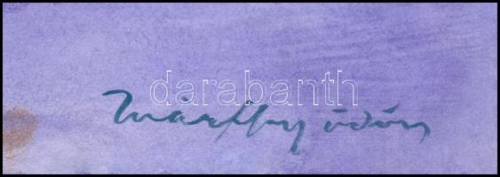 Márffy jelzéssel: Csendélet. Akvarell, papír, lap alján kissé foltos, 21x30,5 cm