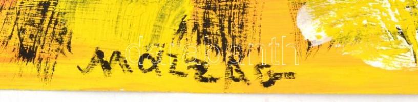 Mazzag jelzéssel: Kompozíció. Olaj, papír, 42×59,5 cm