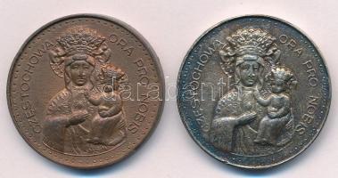 Lengyelország DN "II. János Pál" Br és ezüstözött Br emlékérem pár (35mm) T:2 patina
Pola...