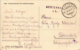 1911 Feldgottesdienst bei Gotthard-Hospiz / WWI Swiss military, field mass at the San Gottardo Pass ...