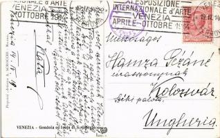 1914 Venezia, Venice; Gondola ed Isola di S. Giorgio / canal, boat. Italian art postcard. A. Scrocch...